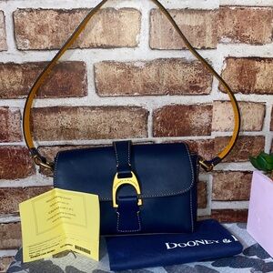 Dooney & Bourke Navy Blue  Kyra Leather Shoulder Bag